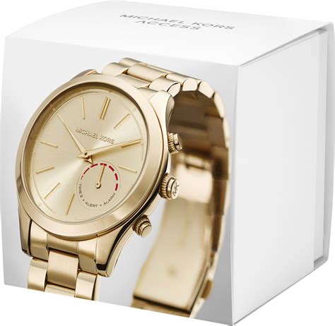 michael kors mkt4002|Slim Runway Hybrid Smartwatch 42mm Stainless Steel .